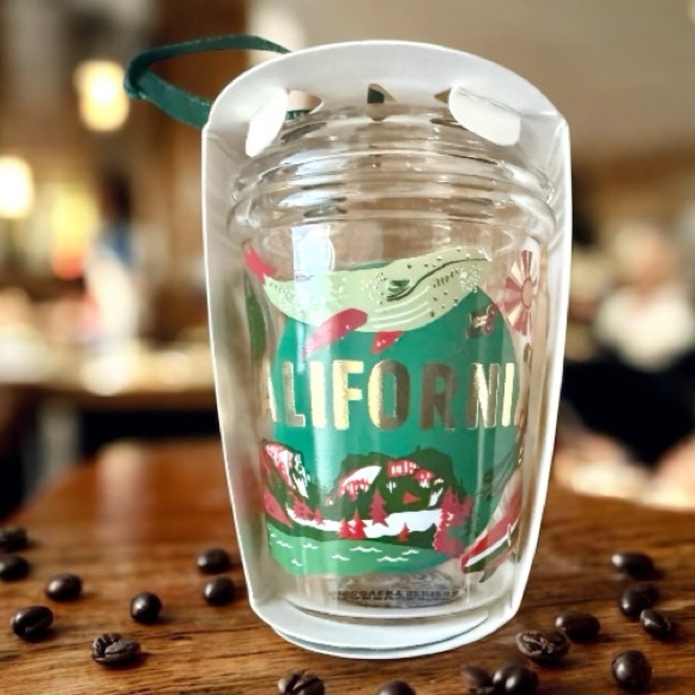 STARBUCKS 2025 California Discovery Series Been There Glass Ornament NWT
